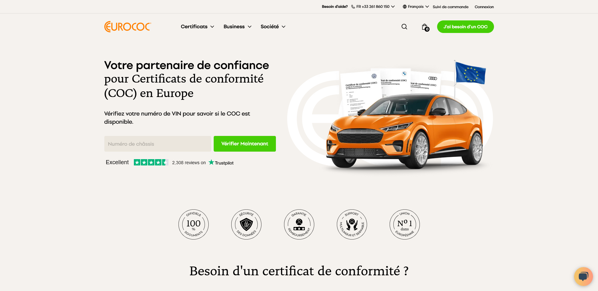 Ordinare un Certificato di Conformità Online|